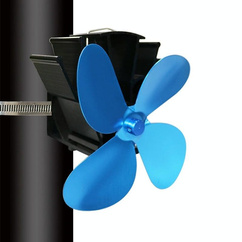 Thermodynamic Wall Mounted Fireplace Fan - no Magnets - Black