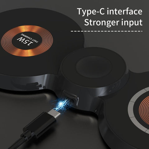 15W 3 In 1 Transparent Magnetic Wireless Charger