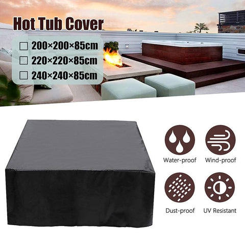 Waterproof Dustproof Protection Cover for Bathtub Pool Table & Chair - 231x231x30cm - Silver