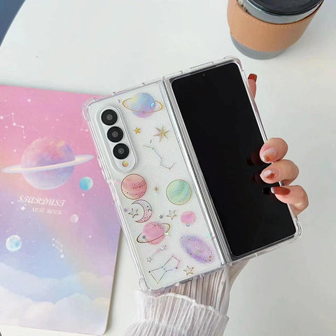 For Samsung Galaxy Z Fold4 5G Sparkling Tpu Case - Glitter Epoxy