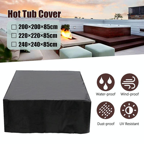 Waterproof Dustproof Protection Cover for Bathtub Pool Table & Chair - 244x244x30cm - Silver