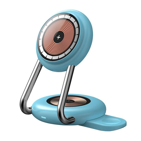 15W 3 In 1 Transparent Magnetic Wireless Charger - Orange