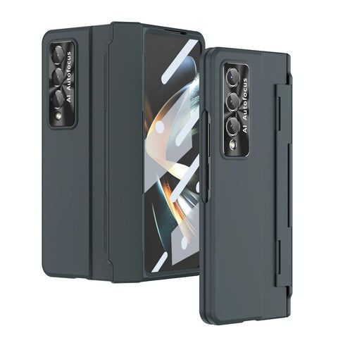For Samsung Galaxy Z Fold4 5G Full Coverage Hinge Phone Case - Transparent