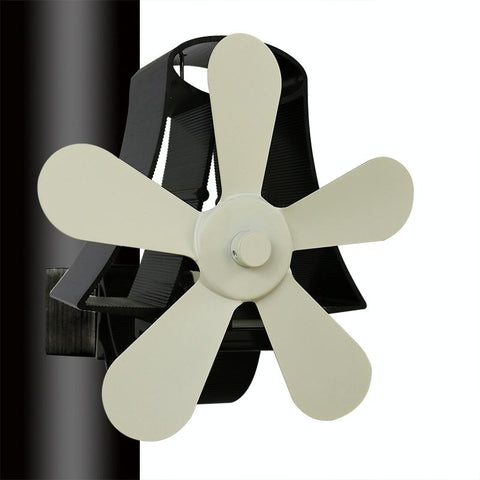 High Temp 5-blade Heat Powered Stove Fan for Fireplaces - Gold