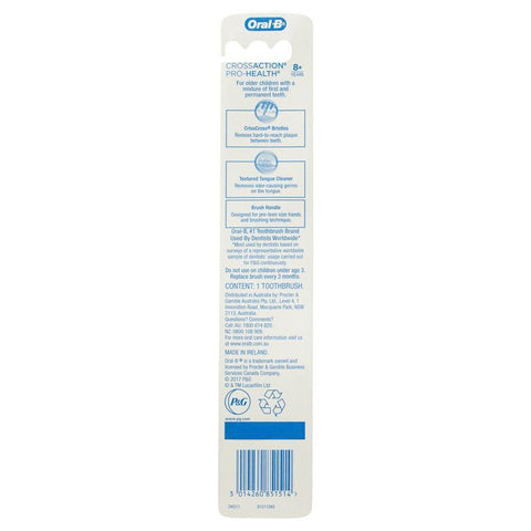 Oral B Cross Action Pro-Health 8+ Years Toothbrush for Kids Standard Tooth Brush