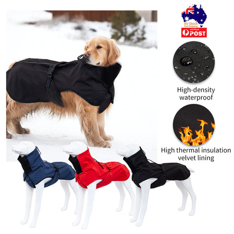 Pet Dog Raincoat Poncho Jacket Windbreaker Waterproof Clothes with Harness Hole-L-Black