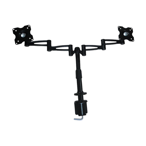 Two-Screen 10-25" Desk Monitor TV Plasma LED LCD Work Mount