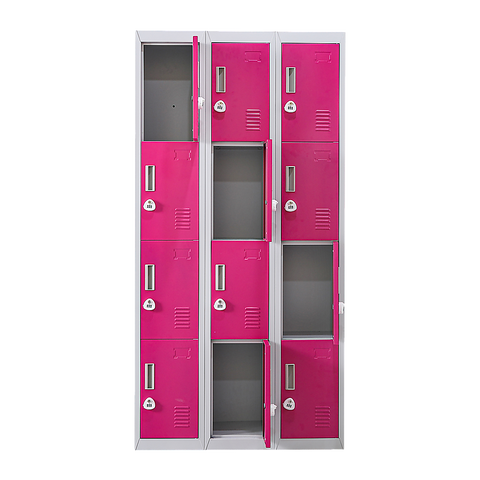 12-Door Locker for Office Gym Shed School Home Storage - 3-Digit Combination Lock