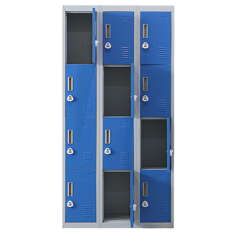 12-Door Locker for Office Gym Shed School Home Storage - 3-Digit Combination Lock