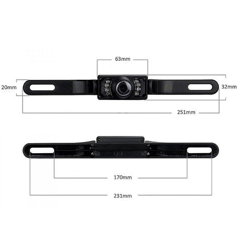 120 Degrees Camera Mirror Car Rear View Reverse Night Vision Parking System Kit