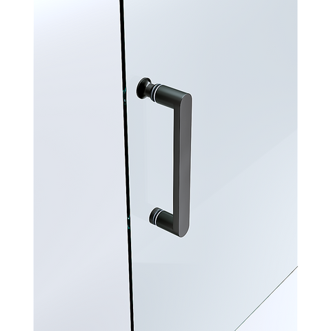 Adjustable 1100x1100mm Double Sliding Door Glass Shower Screen in Black