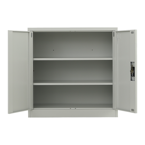 Two-Door Metal Short Cabinet Shelf Storage for Home Office Gym