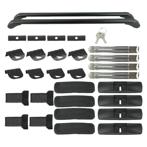 Lockable Aluminium Car Roof Rack Bars Without Rail Anti Theft Luggage Carrier