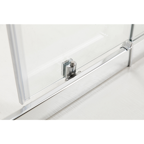 Adjustable 1300x920mm Single Door Corner Sliding Glass Shower Screen in Chrome