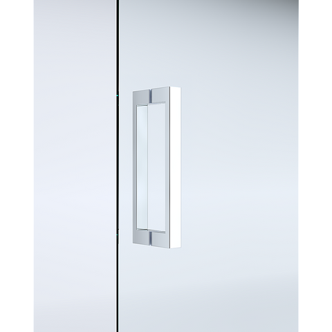 Adjustable 1400x920mm Single Door Corner Sliding Glass Shower Screen in Chrome
