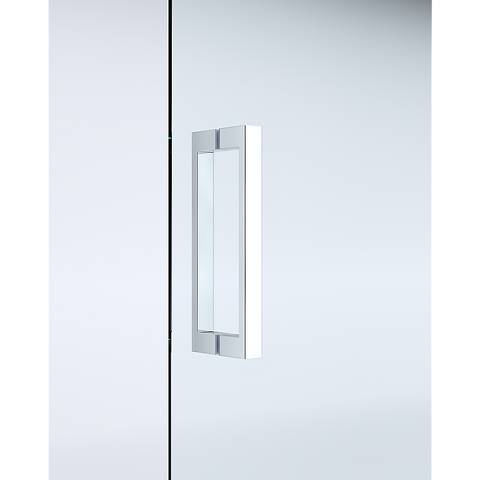 40mm Adjustable Contemporary Corner Sliding Chrome Shower Screen 86x92cm