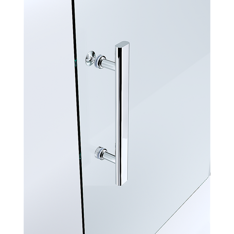 40mm Adjustable Contemporary Corner Sliding Chrome Shower Screen 86x92cm