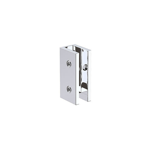 70cm Reeded Single Shower Glass Screen with Chrome U-brackets & Round Pole