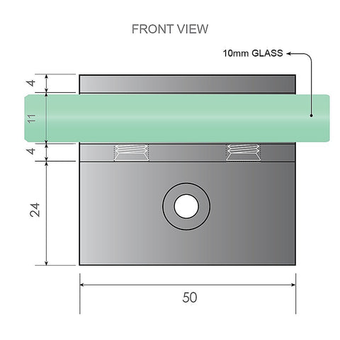 80cm Reeded Single Shower Glass Screen with Chrome Wall & Floor F Bracket