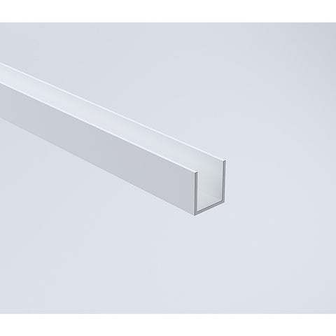80cm Reeded Single Shower Glass Screen with White Wall Channel