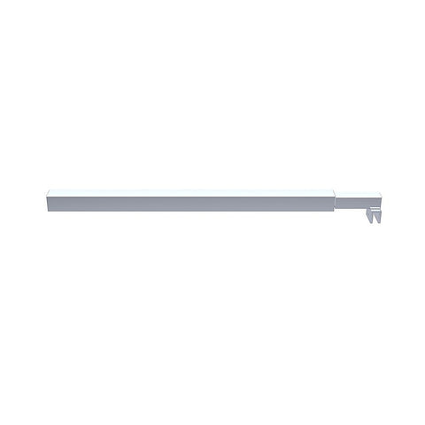 80cm Reeded Single Shower Glass Screen with Chrome Wall Channel & Square Pole