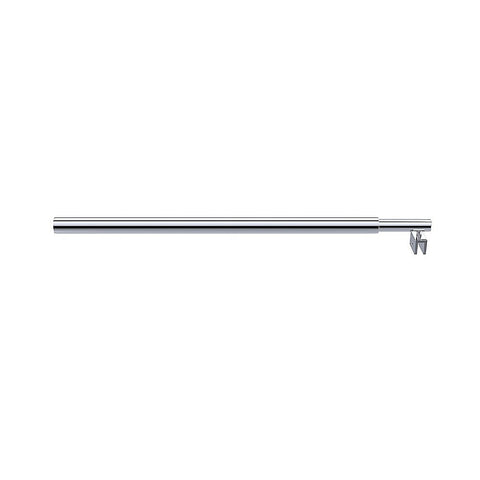 80cm Reeded Single Shower Glass Screen with Chrome Wall Channel & Round Pole