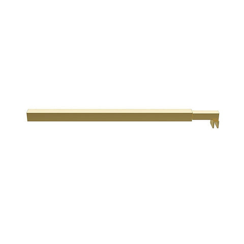 80cm Reeded Single Shower Glass Screen with Gold Wall Channel & Square Pole
