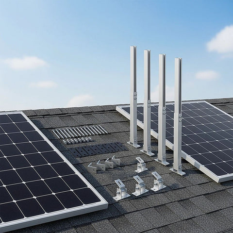 2 Set Adjustable Solar Panel Tilt Mount Brackets