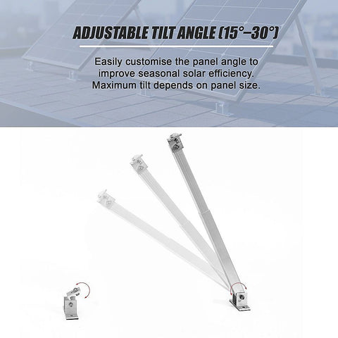 2 Set Adjustable Solar Panel Tilt Mount Brackets