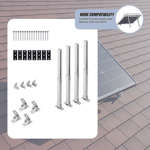 2 Set Adjustable Solar Panel Tilt Mount Brackets