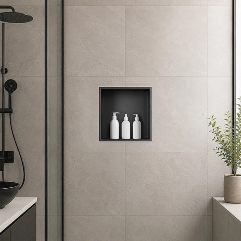 Stainless Steel Shower Niche 32x32cm Shelf Insert Wall Recessed