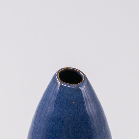 Vase Pinecone 10H Indigo Yuzen