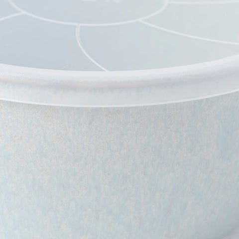 Bowl with Lid 13cm Steel Grey Glaze