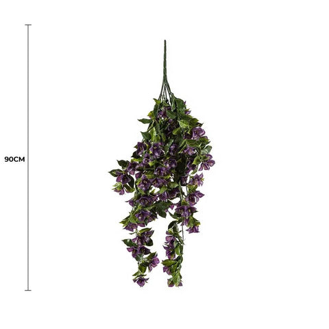 Hanging Artificial Bougainvillea Plant Purple UV Resistant 90cm
