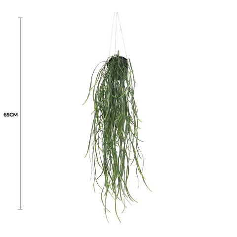 Artificial Hanging Potted Plant (Willow Leaf) 66cm UV Resistant
