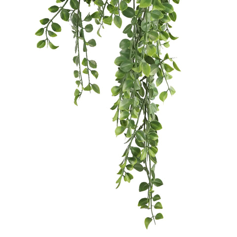 Artificial Hanging Dark Green Hanging Pearls Garland Bush UV Resistant and Fire Rated 20cm x 79cm