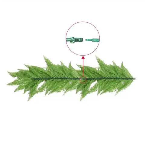 Artificial Extendable Hanging Bright Green Hanging Fern Bush Vine UV Resistant 55cm