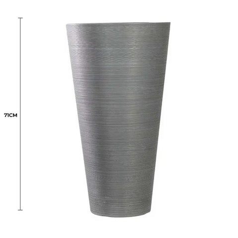 Decorative Large Modern Grey Round Planter 71cm