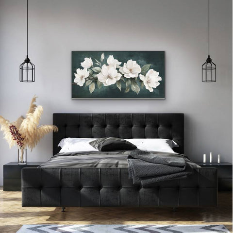 Leah Flower Framed Canvas 150x50cm
