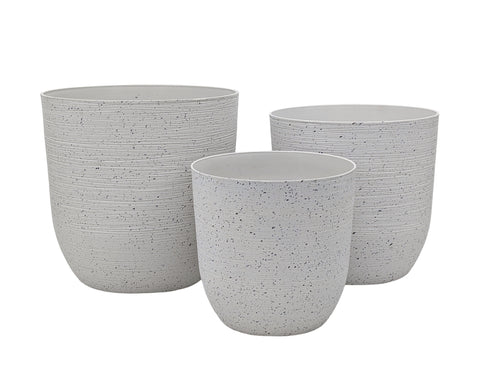 bulk 4 Sandstone Look Thick Plastic Planter Large Size 33x35cm