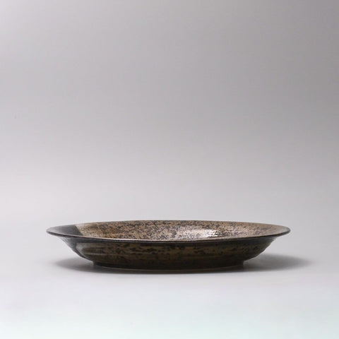 Plate 28cm Bronze Brushstroke Glaze