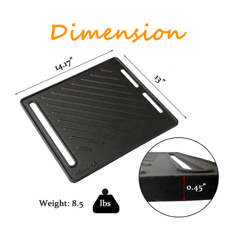 ASMOKE Pre-Seasoned Matte Enamel Cast Iron Reversible Grill/Griddle