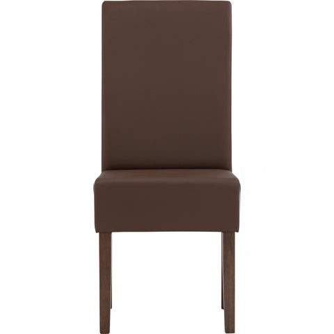 Mesi Dining Chair x2  - Cocoa Legs Mocha Colour Vinyl Upholstery