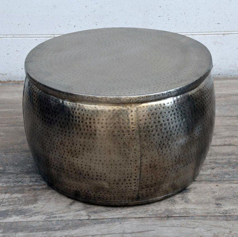 OPEN TOP HAND FORGED METAL COFFEE TABLE