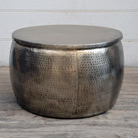 OPEN TOP HAND FORGED METAL COFFEE TABLE