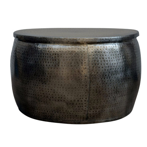 OPEN TOP HAND FORGED METAL COFFEE TABLE