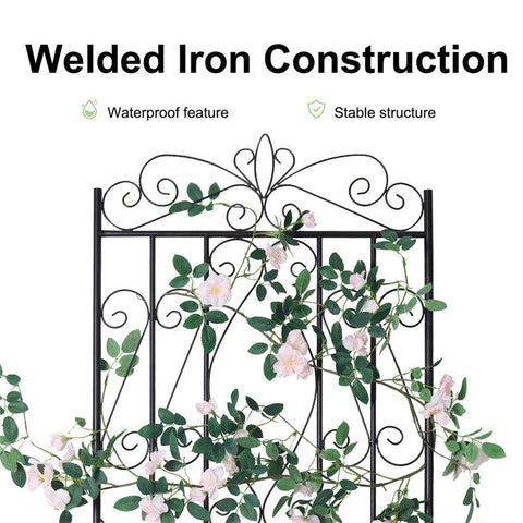 2 Pcs Large Metal Garden Trellis for Outdoor Yard & Patio