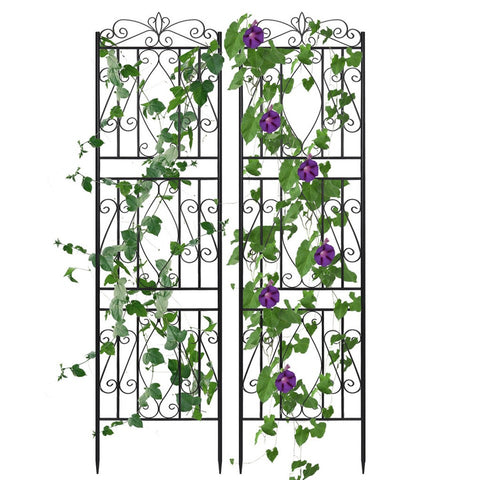 2 Pcs Large Metal Garden Trellis for Outdoor Yard & Patio