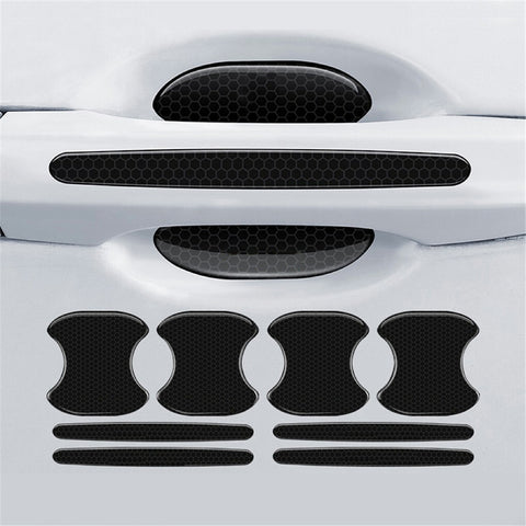FIN 8PCS Universal Car Door Handle Cup Protector Anti-Scratches Cover Guard Film