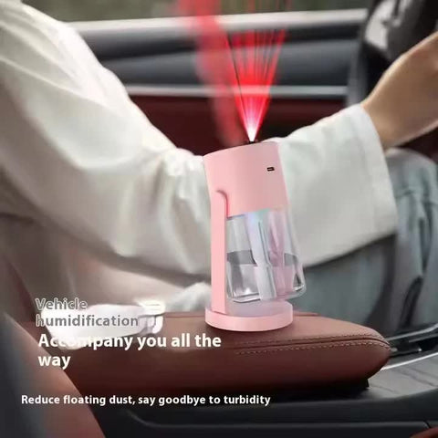 Pink Starry Night Projector Humidifier - Night Light with Romantic Mist Effect
